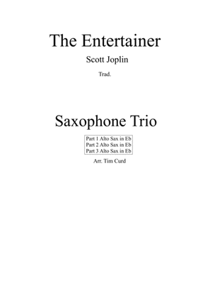 Book cover for The Entertainer. For Saxophone Trio