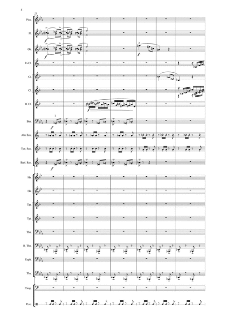 A Moment of Peace (Suite for concert band in five parts) + together with batches of instruments Concert Band scores gallery preview page 6