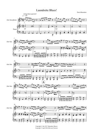Laundrette Blues! for Alto Saxophone and Piano