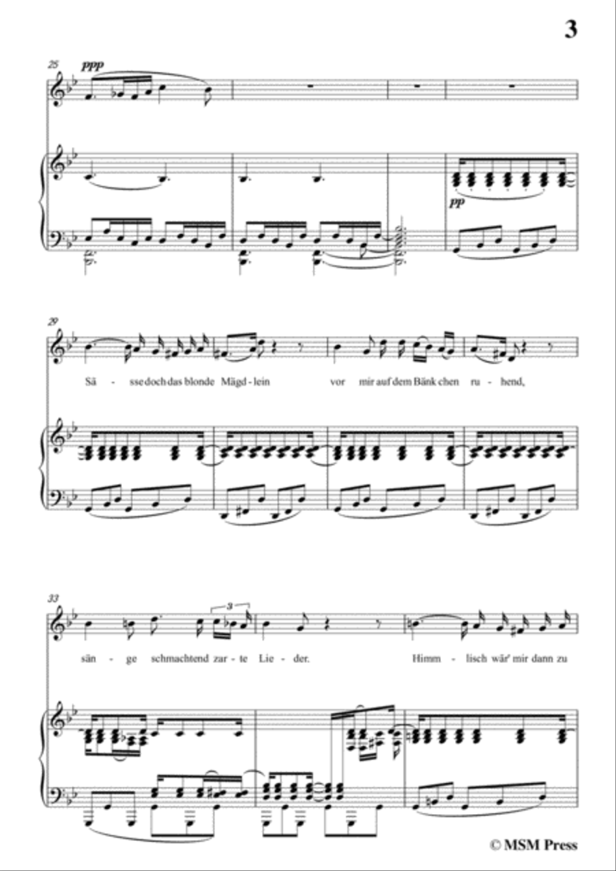 Schubert-Der Schiffer,in B flat Major,for Voice&Piano Voice scores gallery preview page 5
