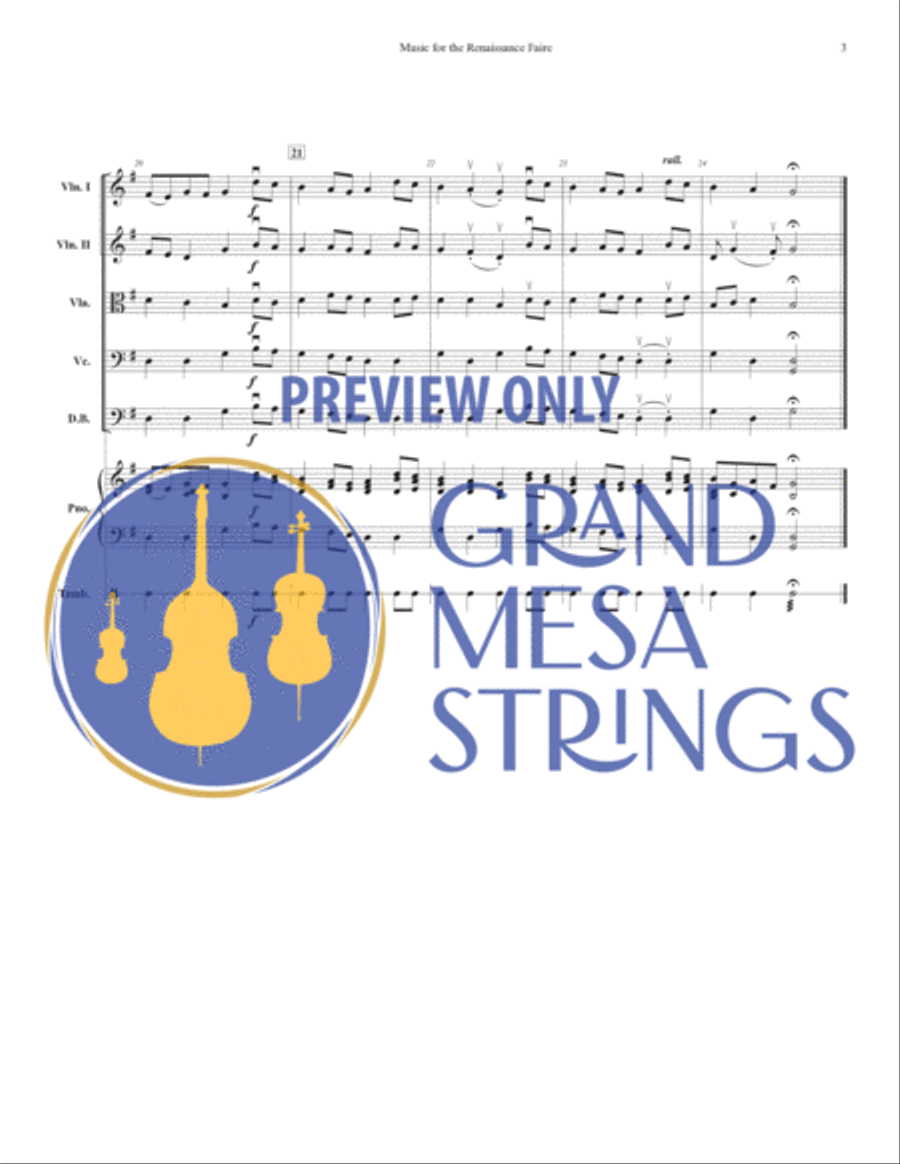 Music for the Renaissance Faire String Orchestra scores gallery preview page 4