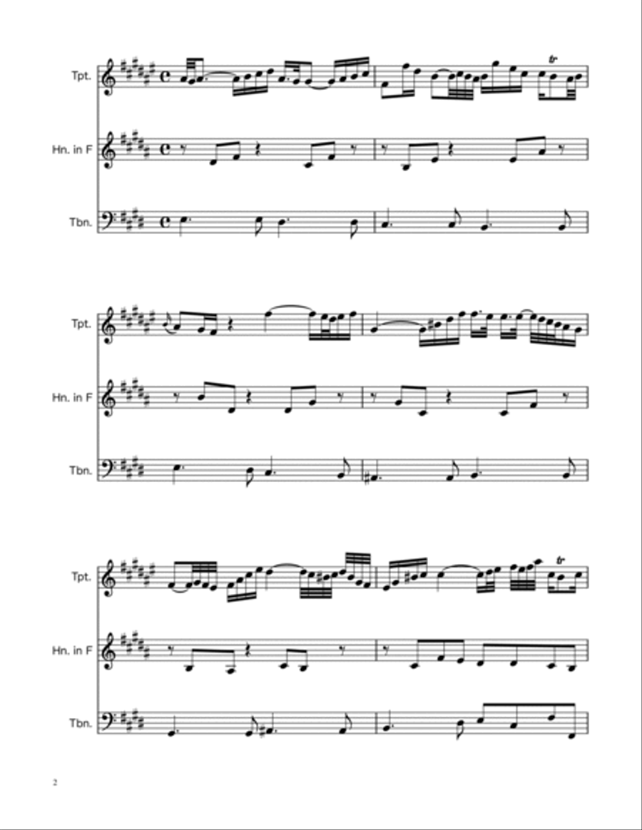 Arioso BWV 156 - Brass Trio Brass Trio scores gallery preview page 2