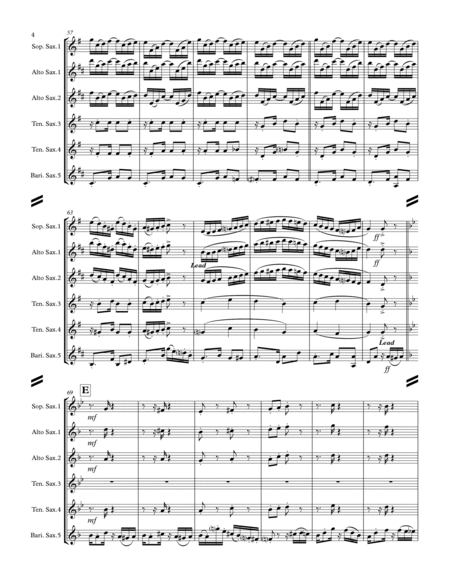 Tico-Tico no fubá (for Saxophone Quintet SATTB or AATTB) image number null