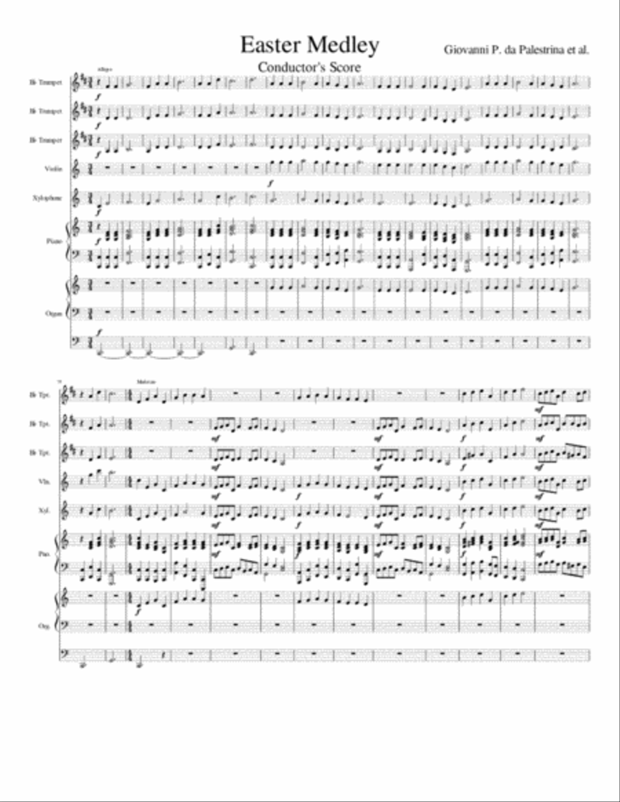 Easter Medley Small Ensemble scores gallery preview page 2