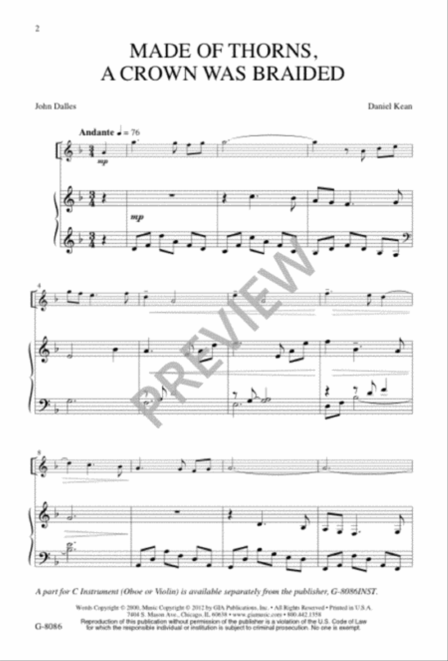 Made of Thorns, a Crown Was Braided 4-Part scores gallery preview page 2