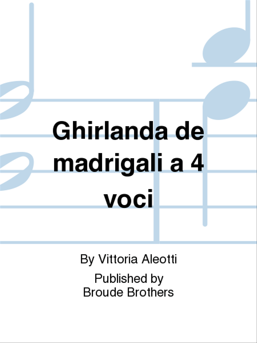 Ghirlanda de madrigali a 4 voci. MCI 1 A Cappella scores gallery preview page 1