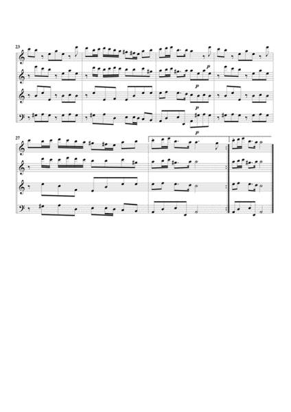 Sonata for 2 alto recorders, oboe and basso continuo, Opus 22, no.6, A Minor
