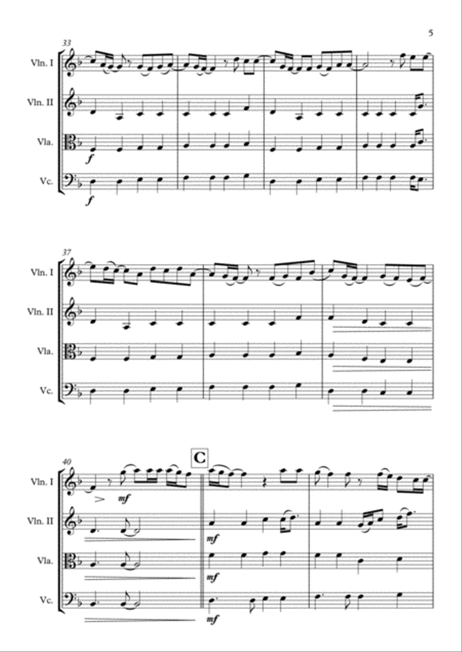 Burning Burning String Quartet scores gallery preview page 5