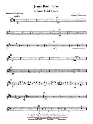 James Bond Suite (Medley): E-flat Baritone Saxophone