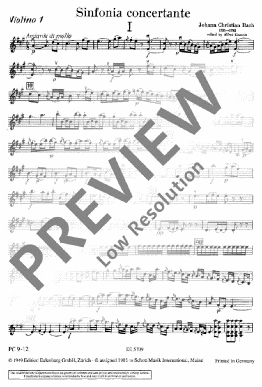 Sinfonia concertante A major Violin scores gallery preview page 2