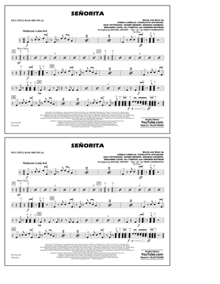 Se&#241;orita (arr. Carmenates and Brown) - Multiple Bass Drums
