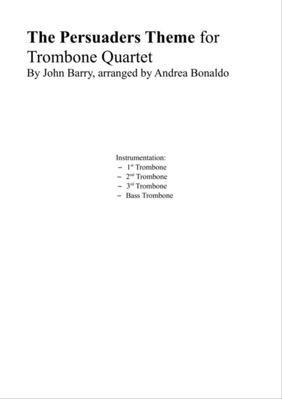 Theme From Persuaders Brass Ensemble scores gallery preview page 2