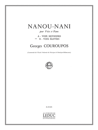 Book cover for Nanou-nani (high) (voice & Piano)