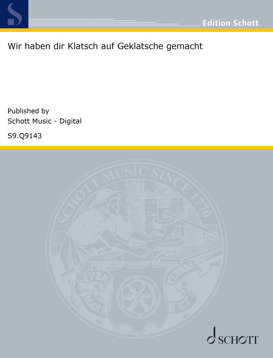 Wir haben dir Klatsch auf Geklatsche gemacht SSATB scores gallery preview page 1
