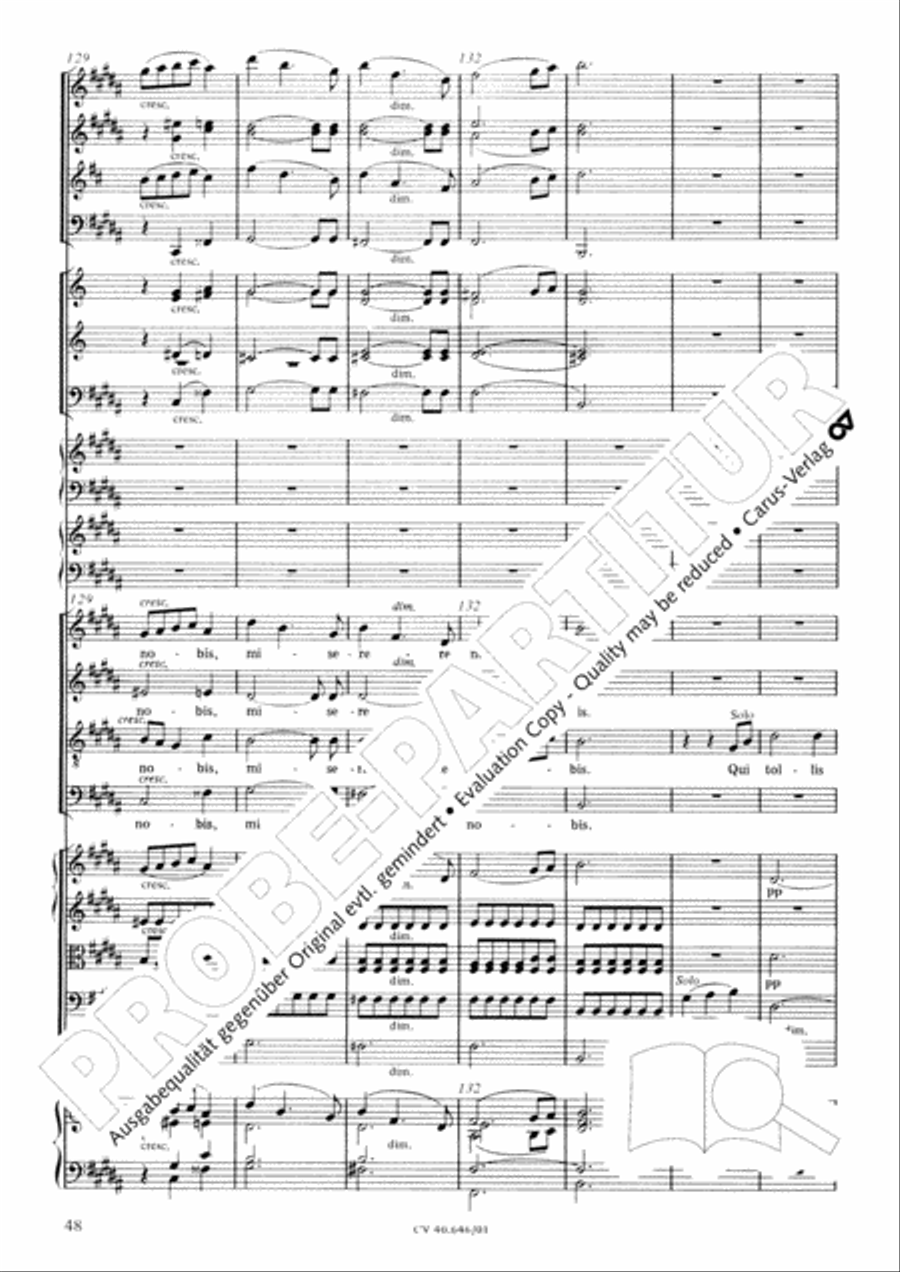 Mass in A Major (2 versions) STB scores gallery preview page 59