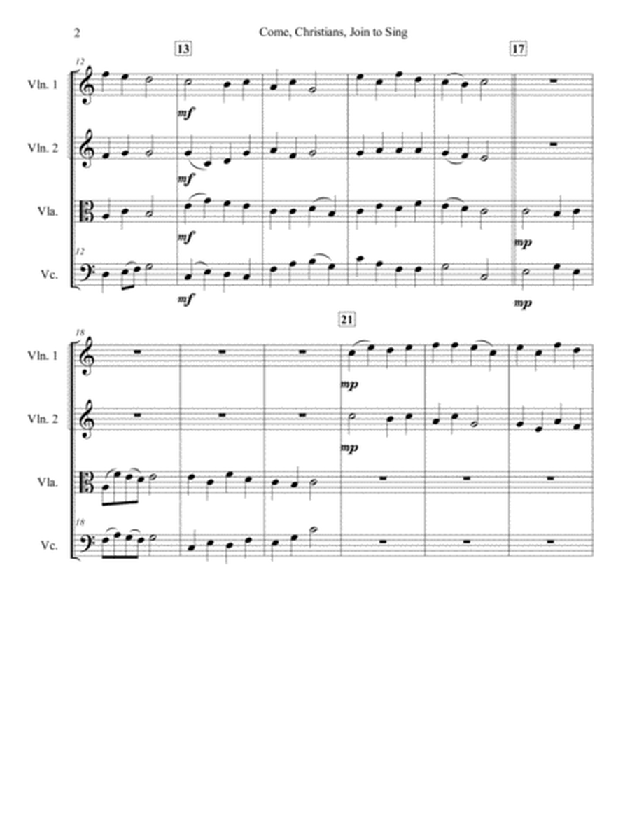 Come, Christians, Join to Sing (String Quartet) image number null