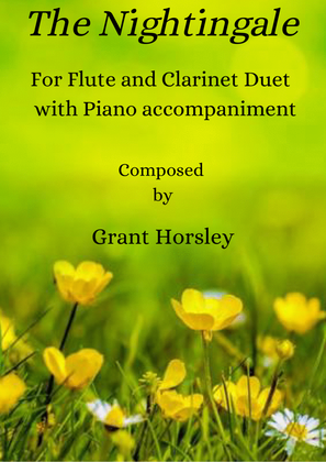 Book cover for "The Nightingale" Flute and Clarinet Duet with Piano- Early Intermediate