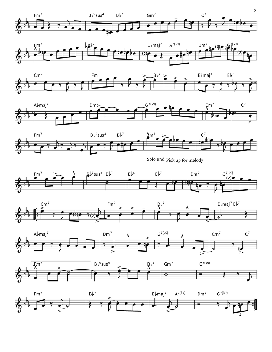 Fly Me to the Moon Flute scores gallery preview page 2