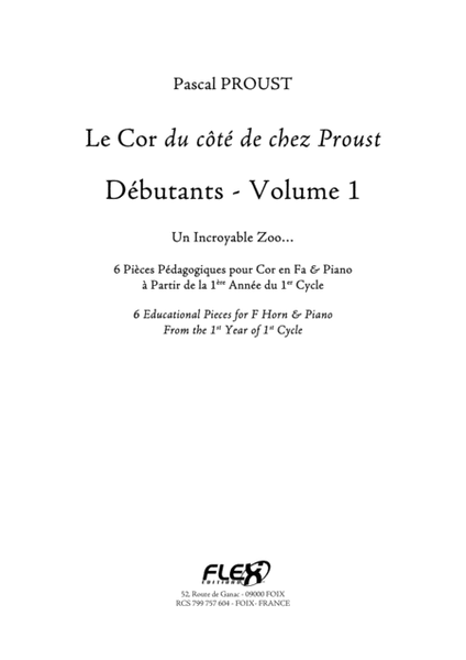 The F Horn du cote de chez Proust - Beginners - Volume 1 image number null