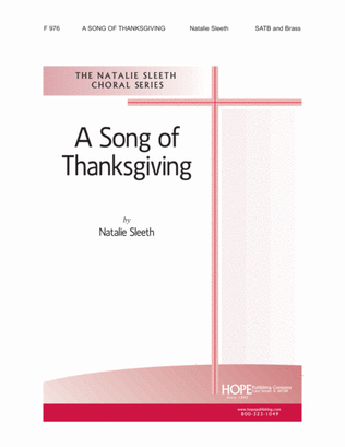 Book cover for A Song of Thanksgiving