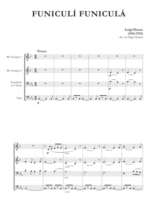 Book cover for Funiculì Funiculà for Brass Quartet