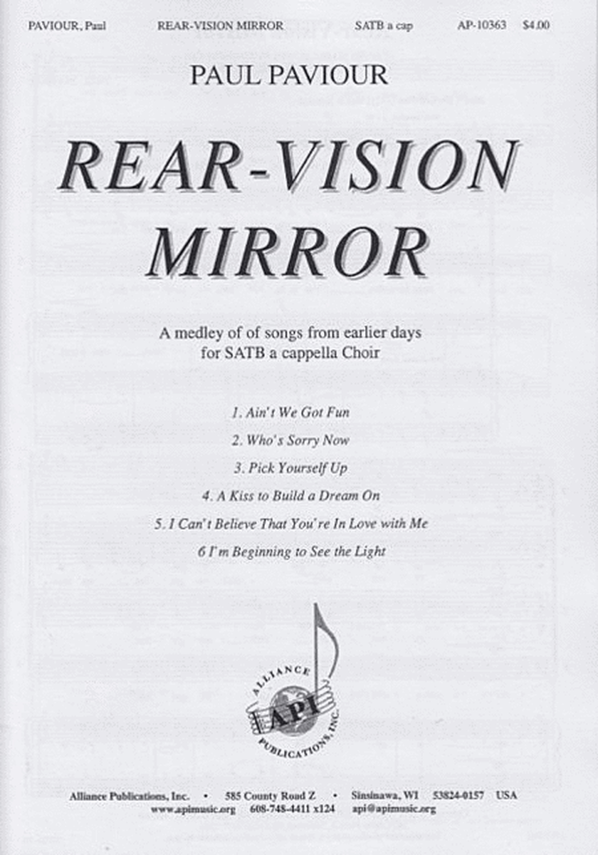 Rear-Vision Mirror - SATB choir, a cappella