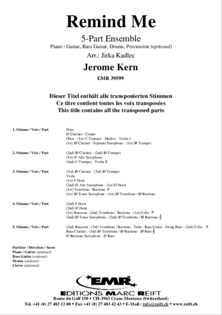 Remind Me Concert Band scores gallery preview page 2