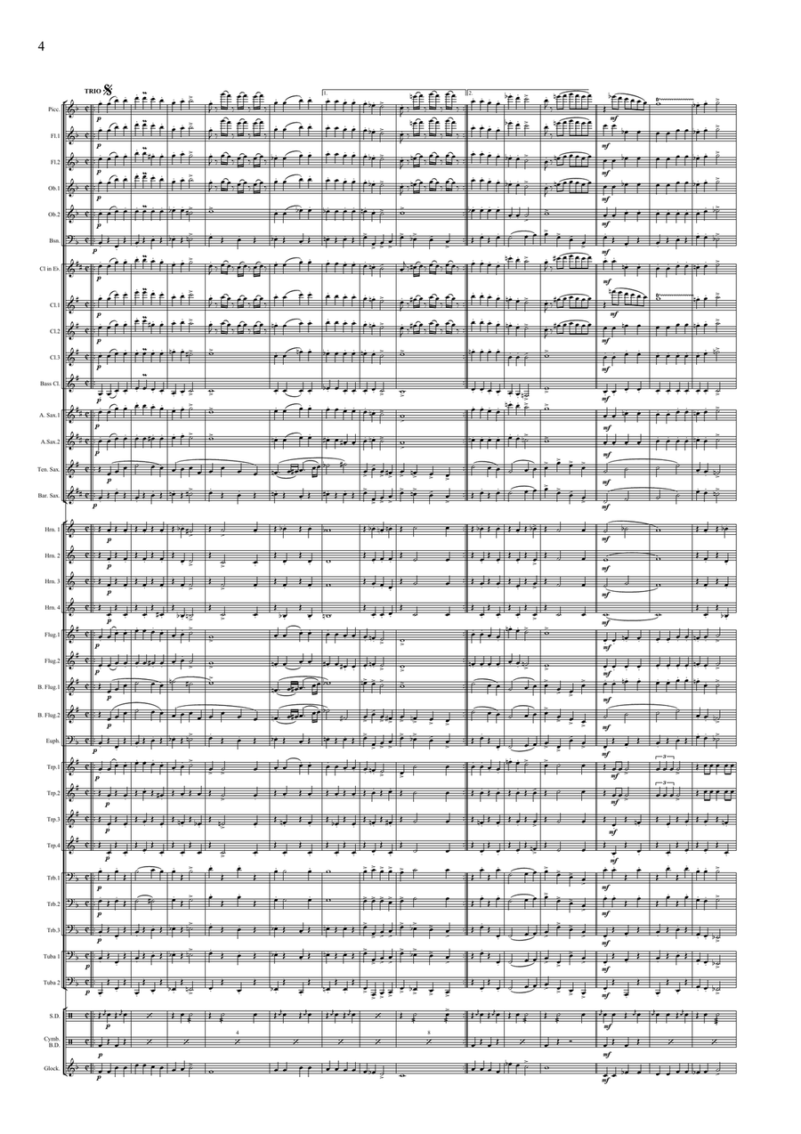 Kolozsvár March Concert Band scores gallery preview page 6