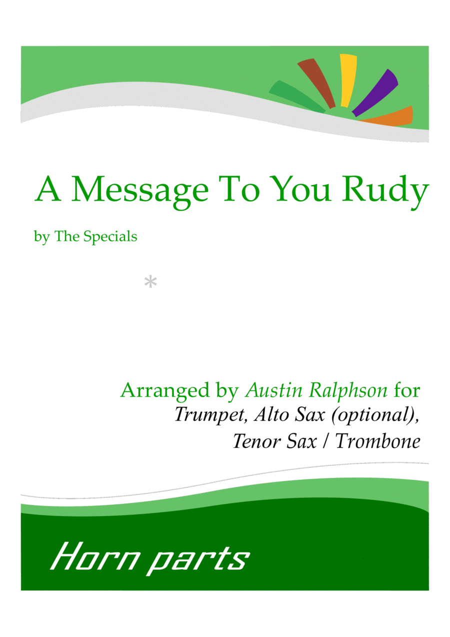 A Message To You Rudy Tenor Saxophone scores gallery preview page 1