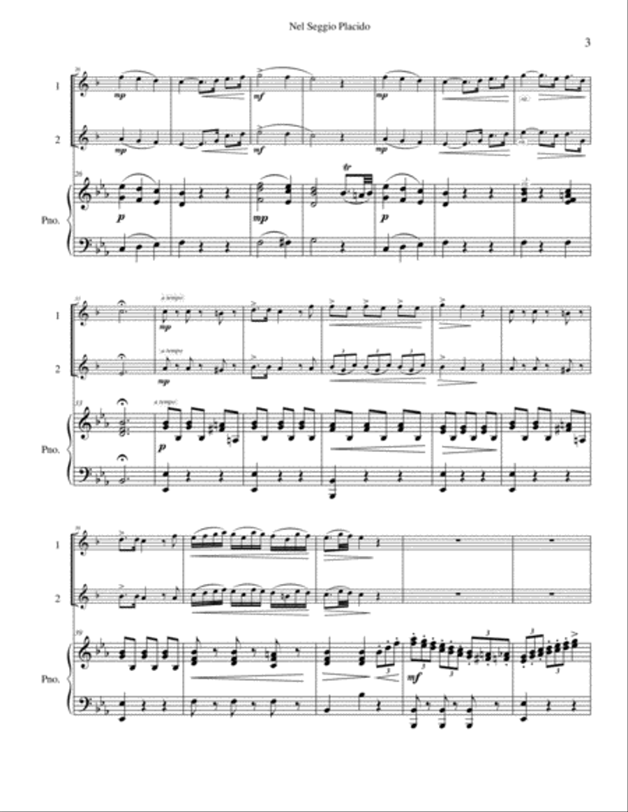Nel Seggio Placido Woodwind Duet scores gallery preview page 3