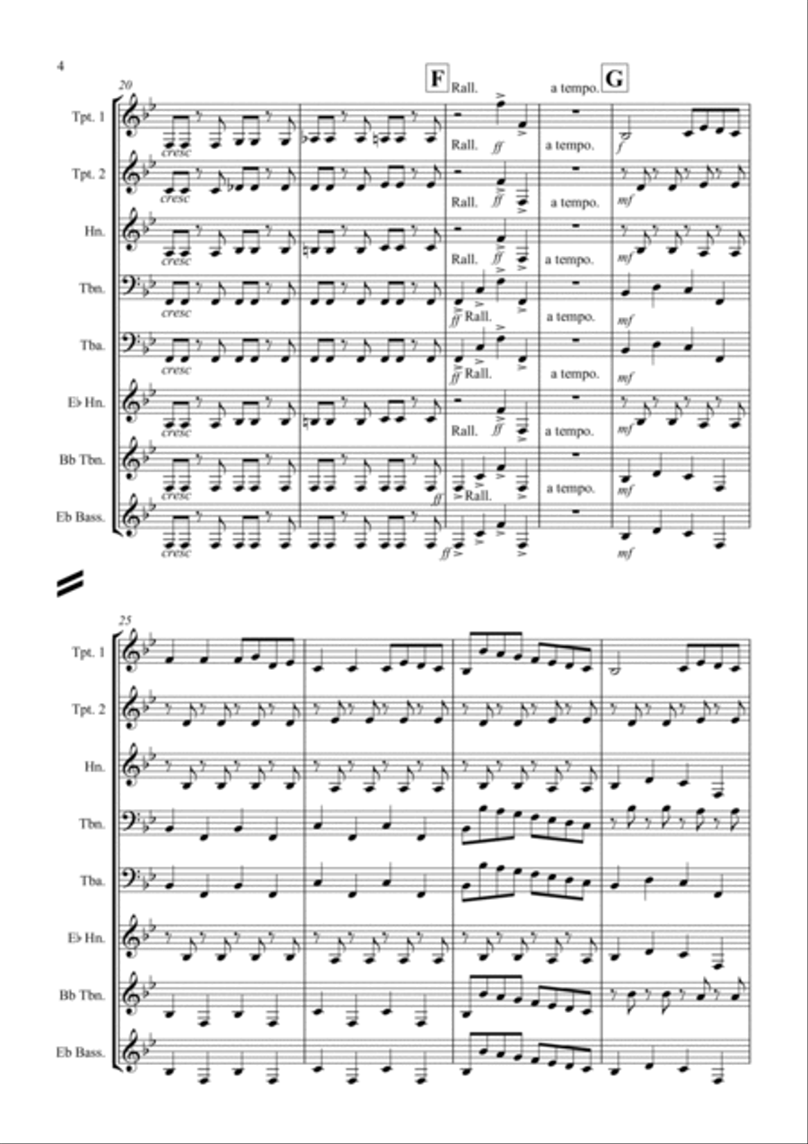 The Can Can for Brass Quintet Brass Quintet scores gallery preview page 4