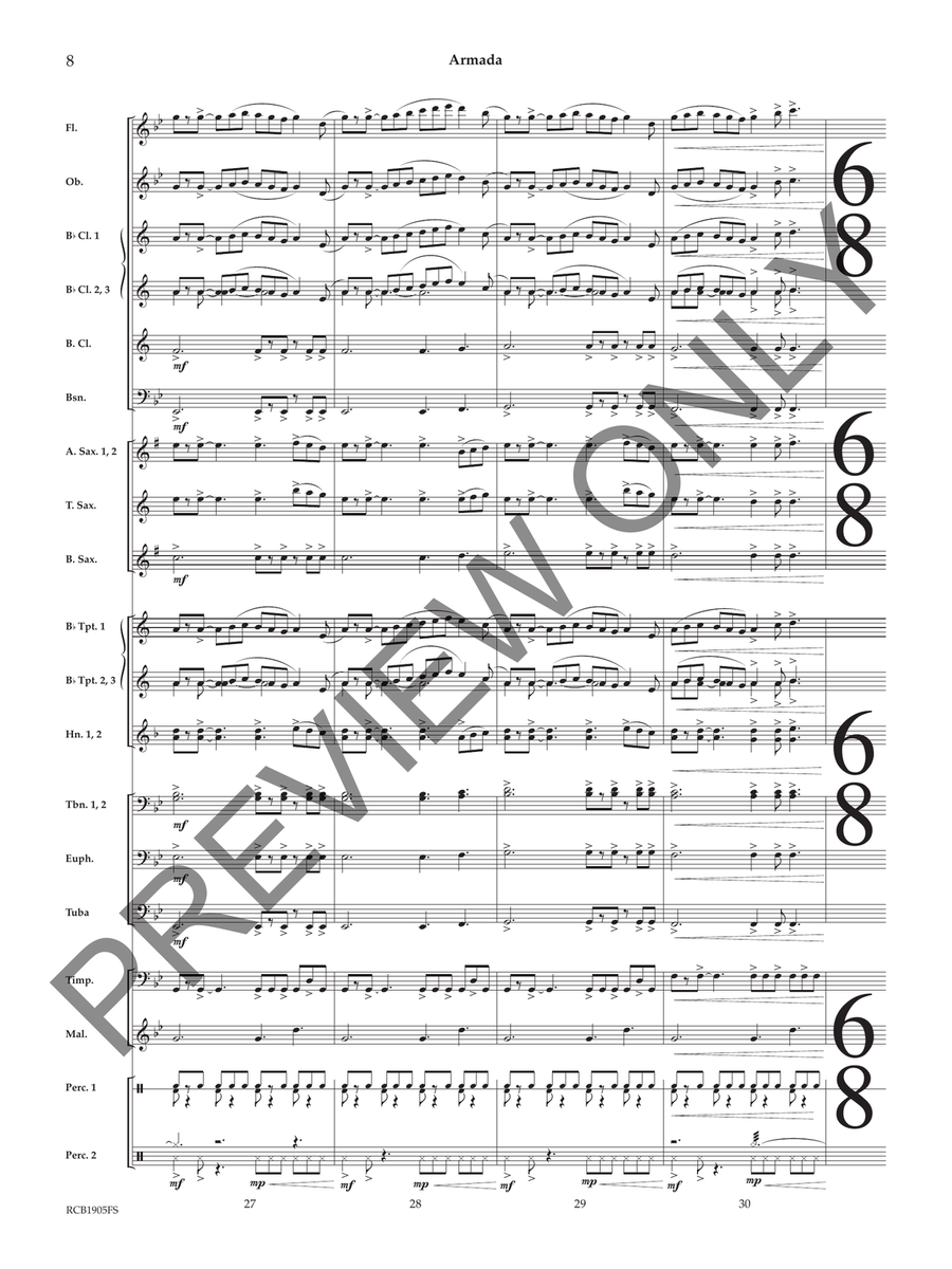 Armada (Score) Concert Band scores gallery preview page 9