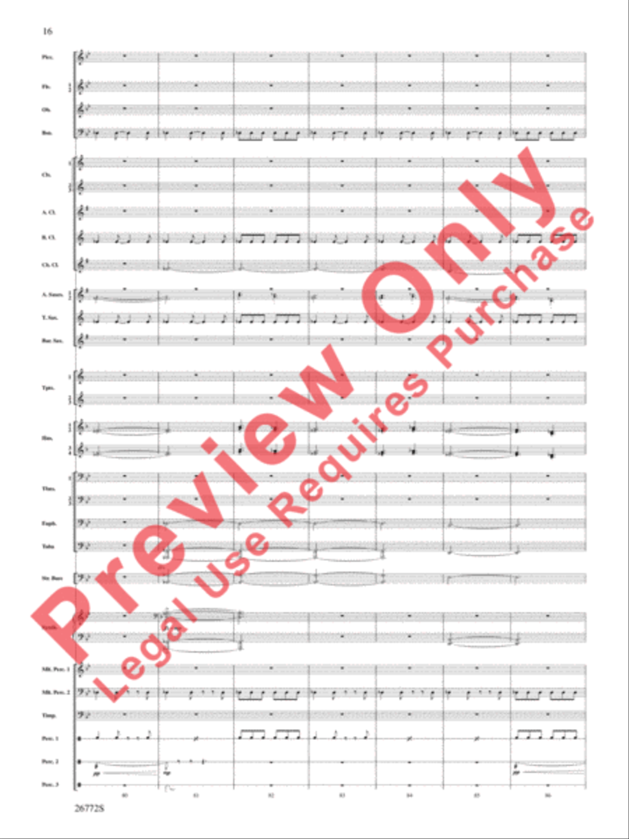 March: The Lion's Gate (Movement 1 from Sea to Sky) Concert Band scores gallery preview page 17
