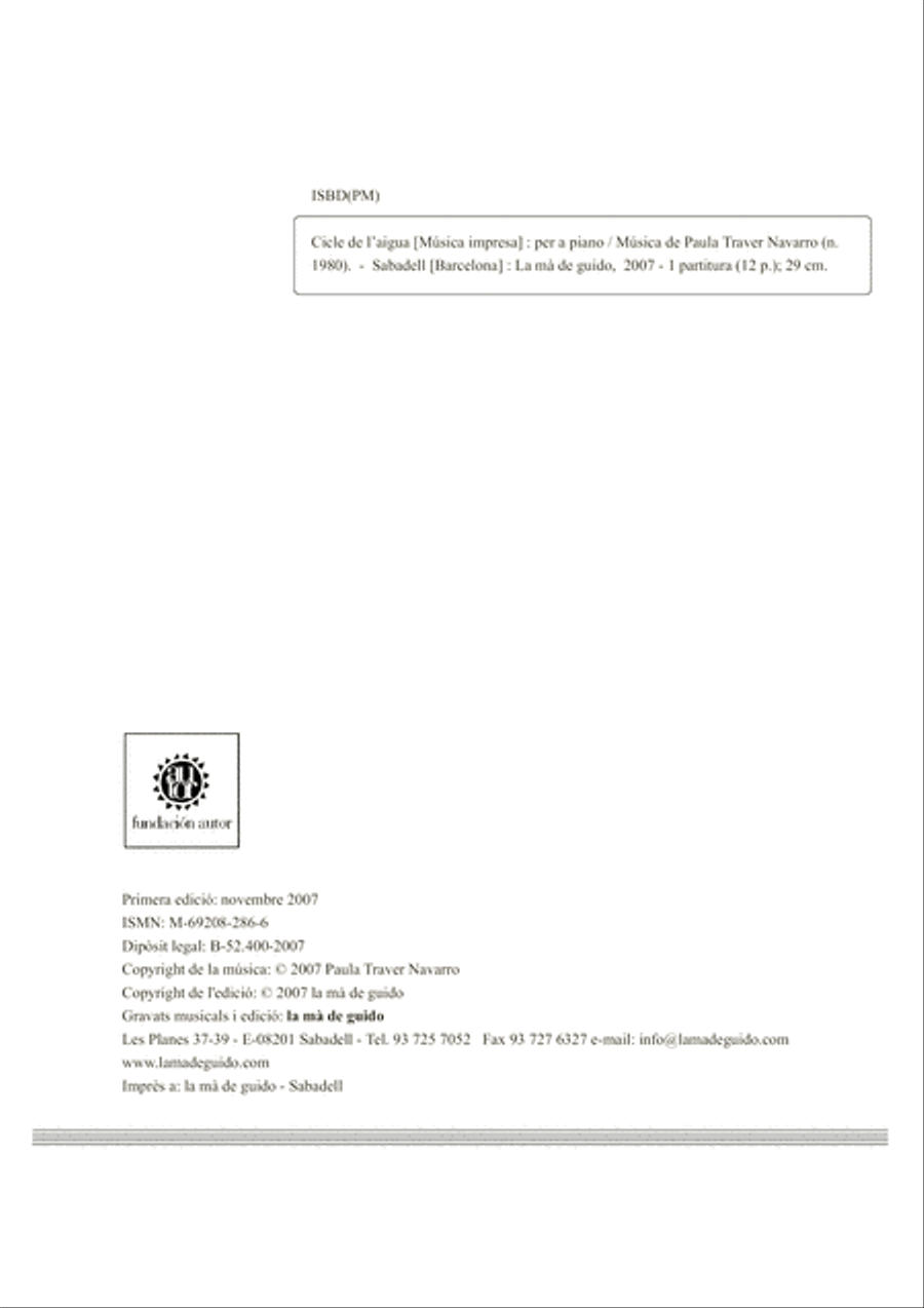 Cicle de l'aigua Piano Solo scores gallery preview page 4