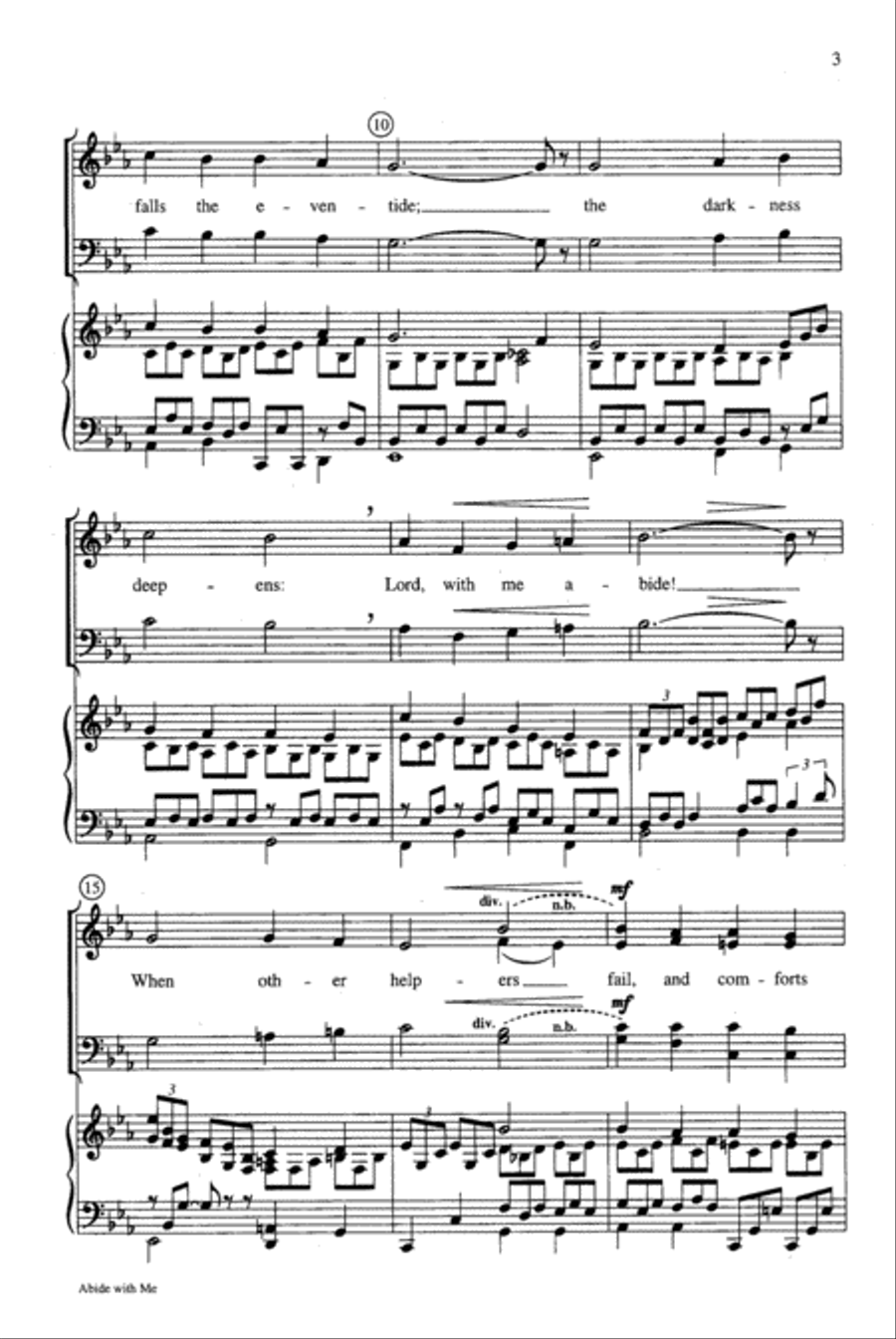 Abide With Me 4-Part scores gallery preview page 3