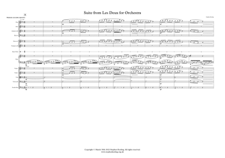 Suite from Les Deux for Orchestra - Score Only