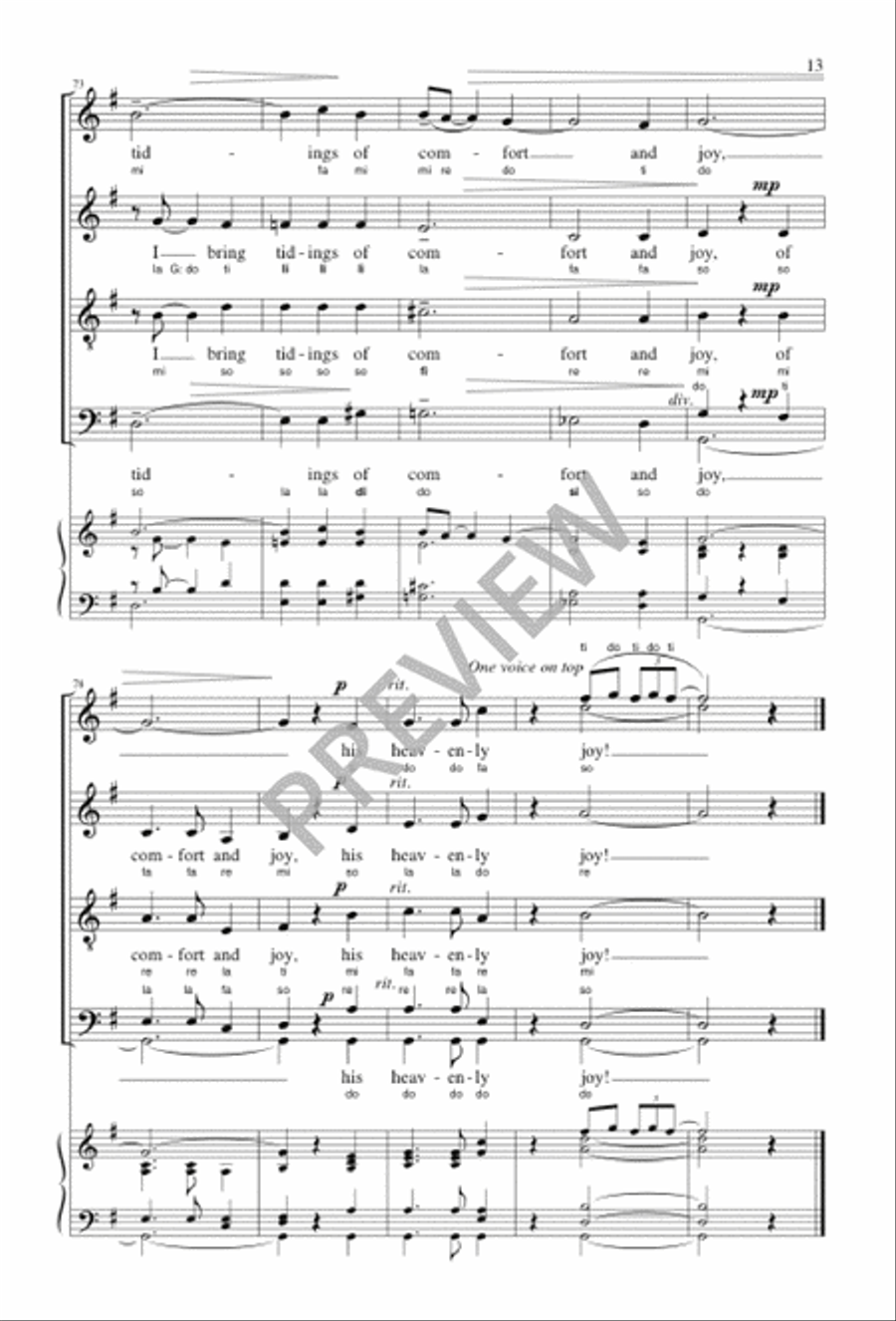 God Rest Ye Merry, Gentlemen 4-Part scores gallery preview page 13