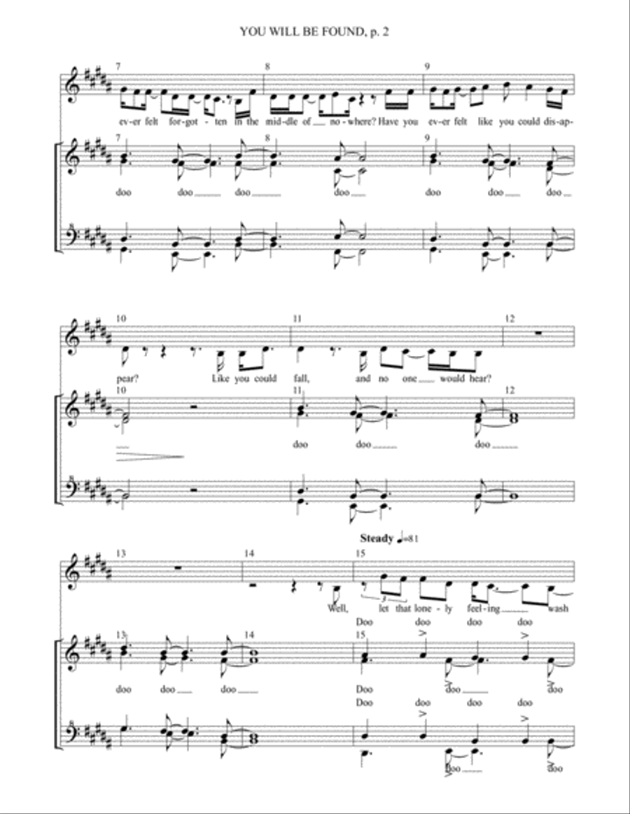 You Will Be Found You Will Be Found SSAA scores gallery preview page 2