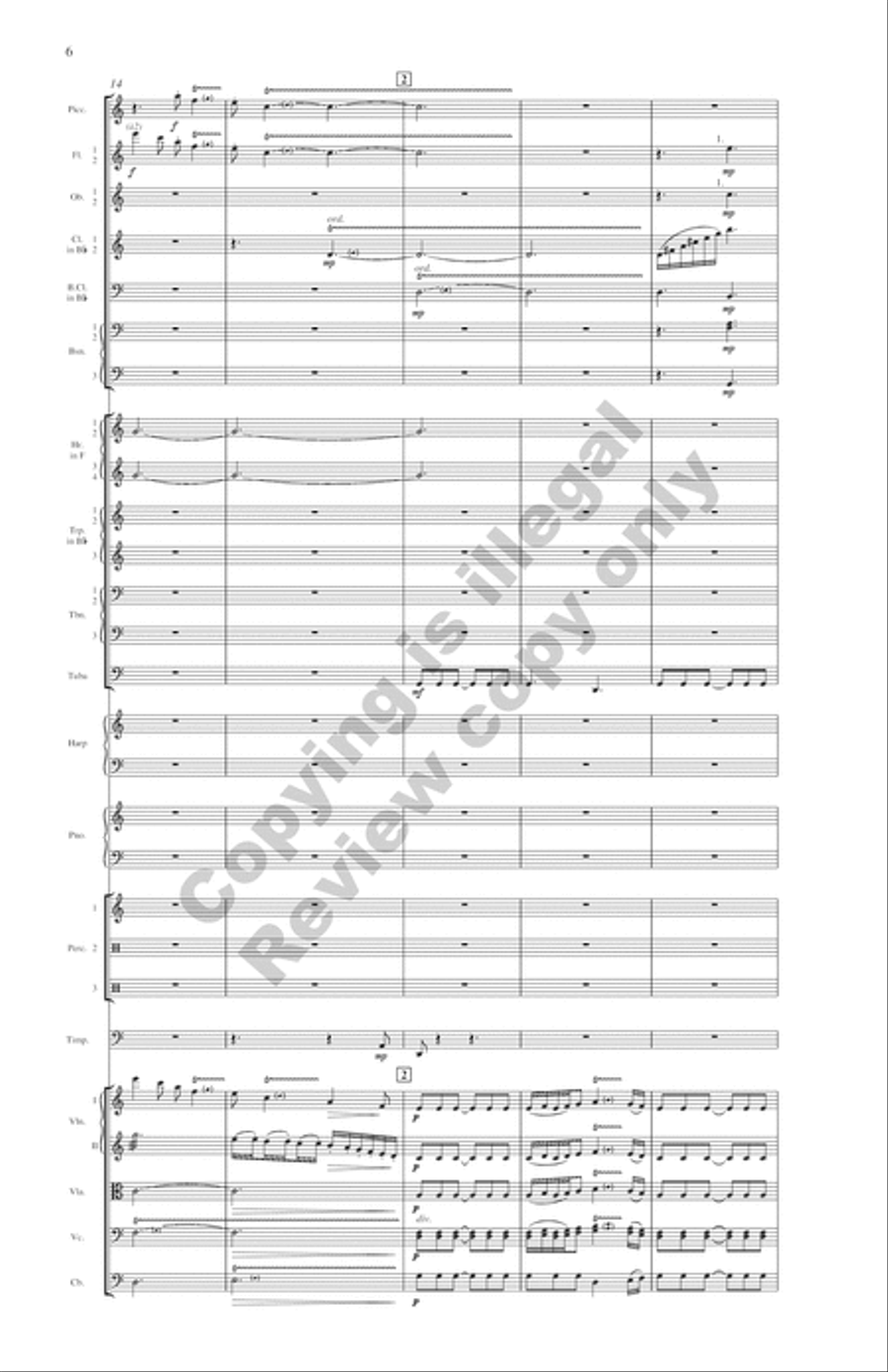 Symphony: Water Music Full Orchestra scores gallery preview page 6