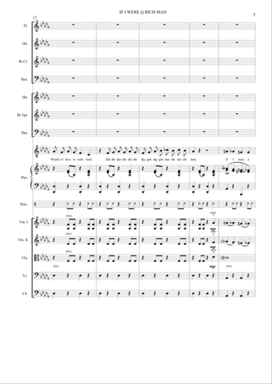 If I Were A Rich Man Full Orchestra scores gallery preview page 4