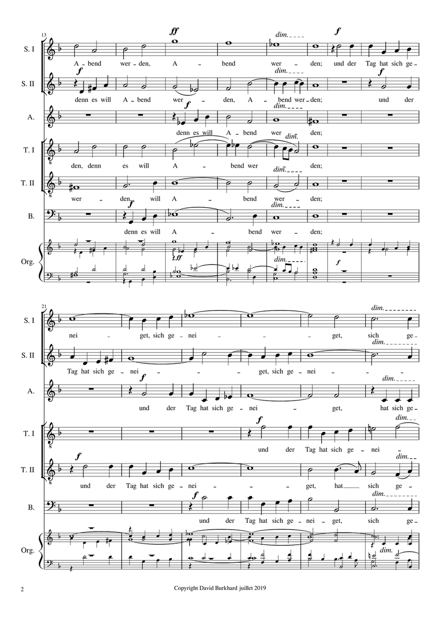 Abendlied - Rheinberger Divisi scores gallery preview page 2