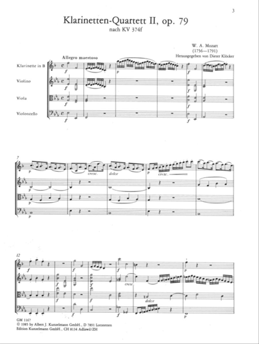 Clarinet quartet no. 2 Clarinet scores gallery preview page 2