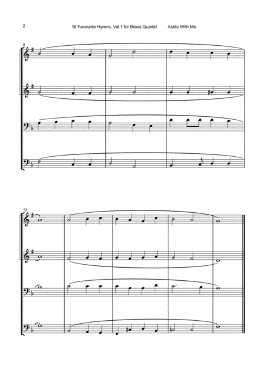 16 Favourite Hymns Vol.1 for Brass Quartet Brass Quartet scores gallery preview page 3