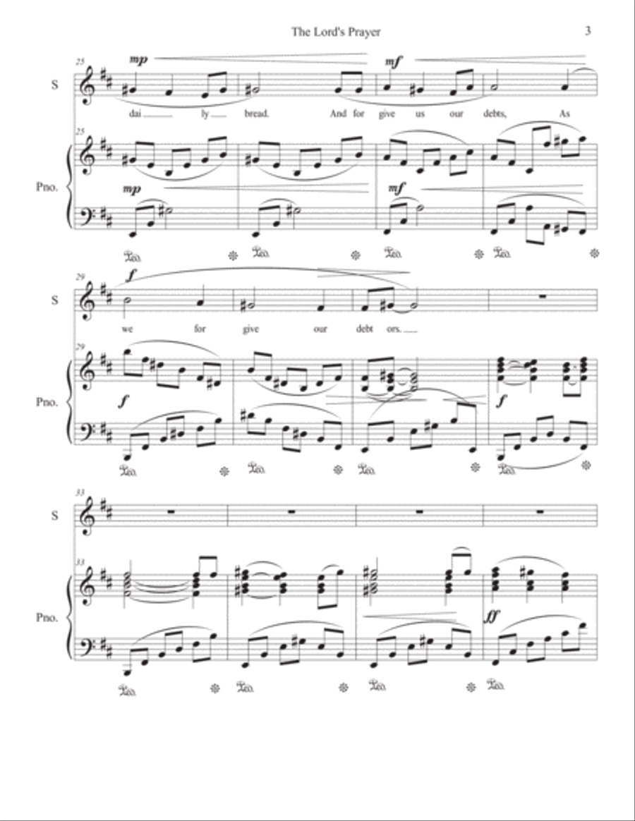 The Lord's Prayer~Song Without Words for Violin and Piano Violin Solo scores gallery preview page 4
