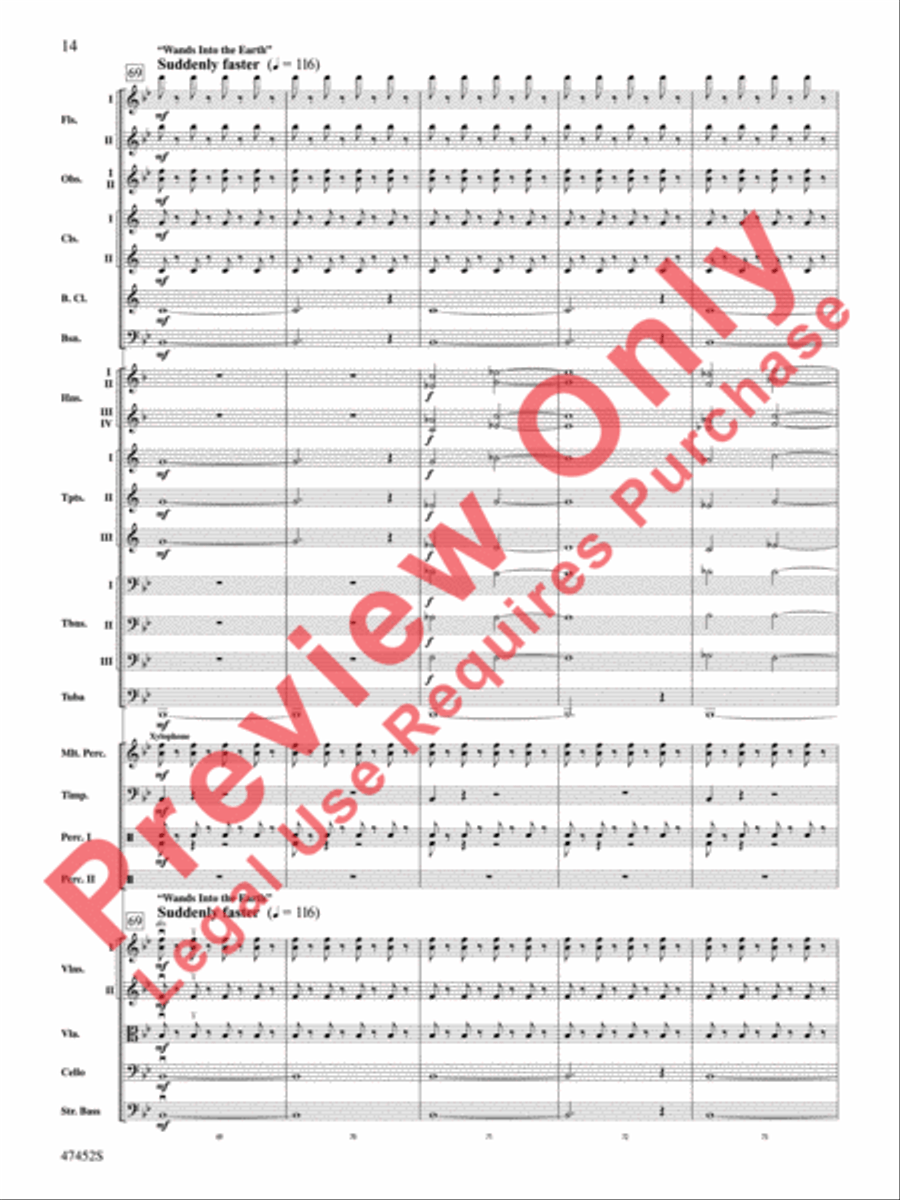Fantastic Beasts: The Crimes of Grindelwald Full Orchestra scores gallery preview page 15