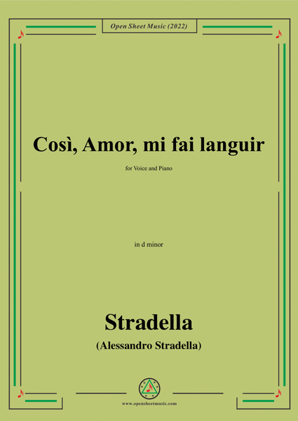 Stradella-Così,Amor,mi fai languir,in d minor image number null