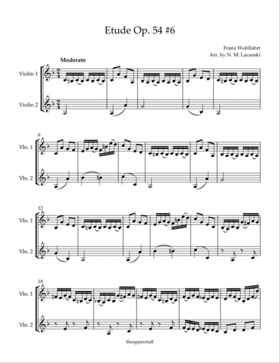 Etude Op. 54 #6 String Duet scores gallery preview page 2