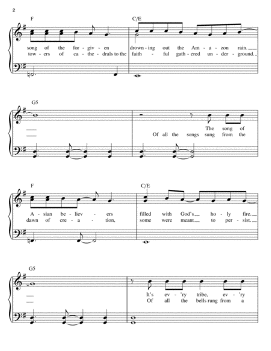 He Reigns Easy Piano scores gallery preview page 2