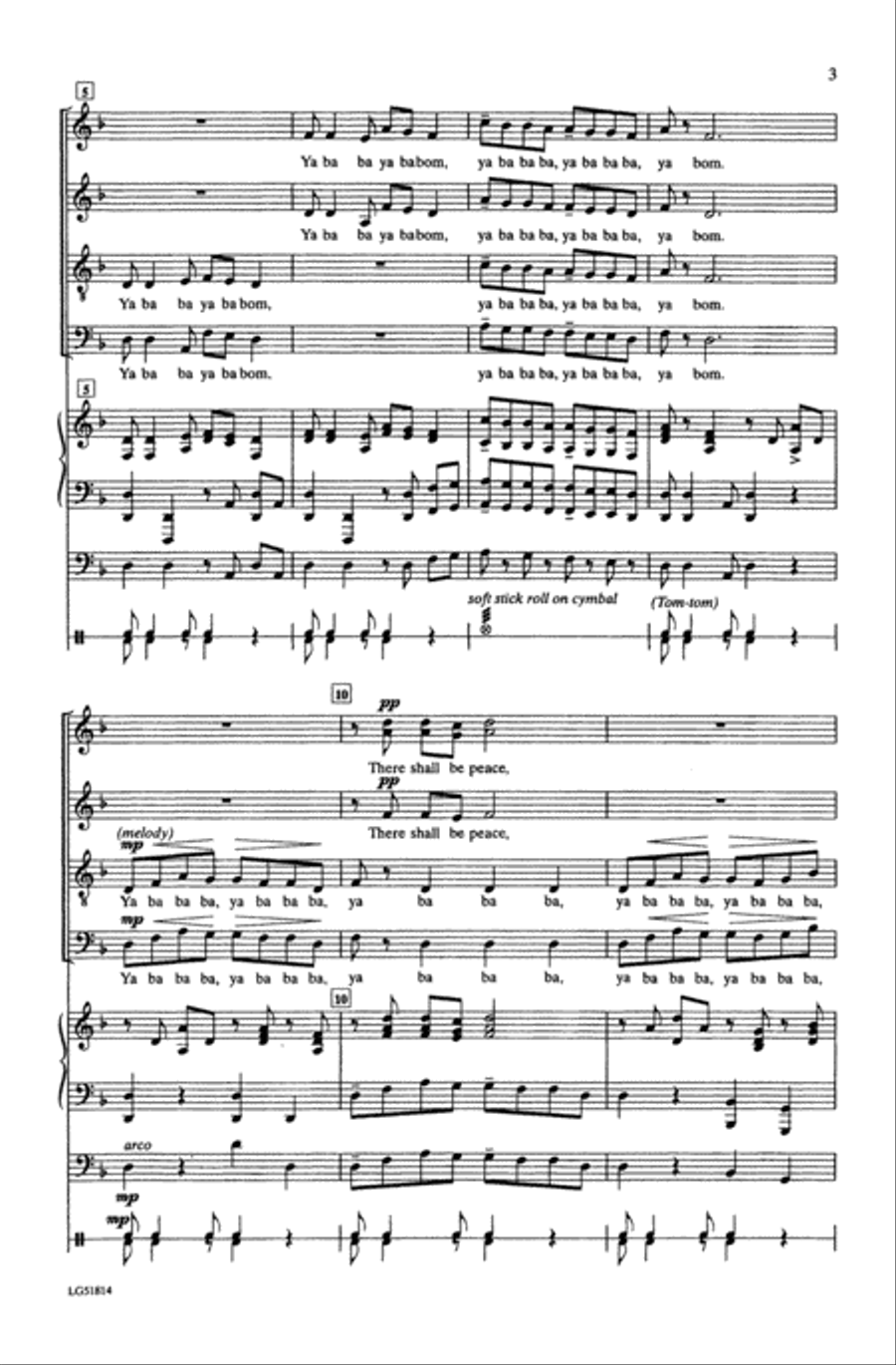 Ya Ba Bom 4-Part scores gallery preview page 14