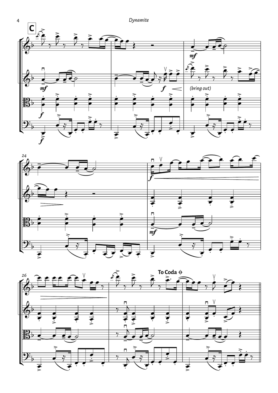 Dynamite String Quartet scores gallery preview page 4